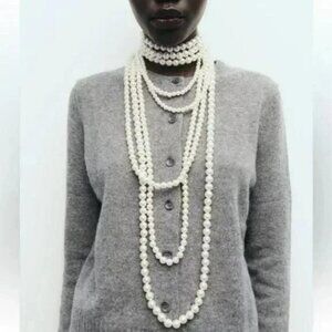 ZARA PACK OF NECKLACES WITH PEARL